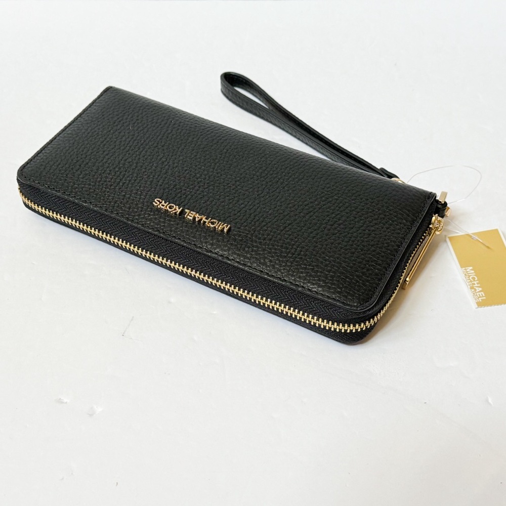 Michael Kors Jet Set LG Leather Wristlet Black - Picture 5 of 12